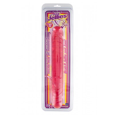 Jellies Jr Double Dong Pink 12 Inch