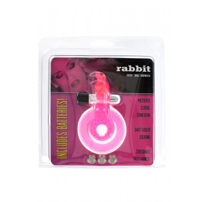Cock & Ball Ring Rabbit Jelly Vibrator