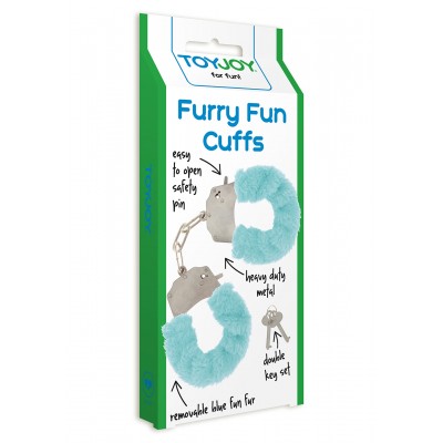 Furry Fun Cuffs Pale Blue Plush