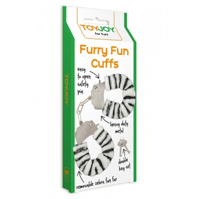 Furry Fun Cuffs Zebra Plush