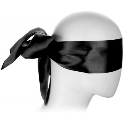 Black Blindfold Satin Look