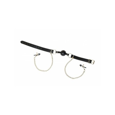 Ball Gag with nipple clamps Party Hard Gratitude
