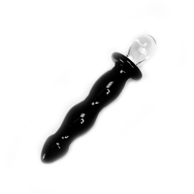 Glass Dildo Black Deluxe