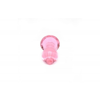 Glass Plug Crystal Gem Pink