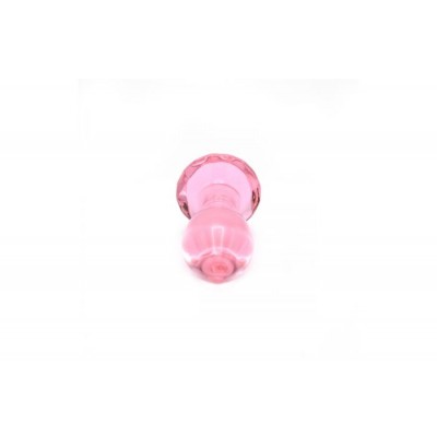 Glass Plug Crystal Gem Pink