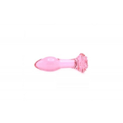 Glass Plug Rose Pink